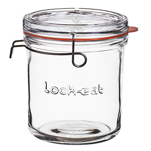 Luigi Bormioli Rocco Lock-Eat 25.25 oz XL Food Jar, 1 Piece, Clear
