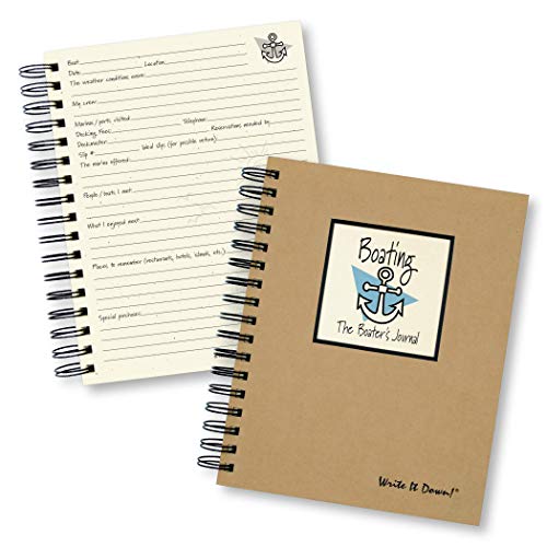 Journals Unlimited Boating, The Boaters Journal - Kraft Hard Cover (prompts on every page, recycled paper, read more‚Ä¶)