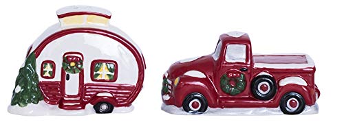 Blue Sky Clayworks Clayworkss Retro Camper Salt & Pepper Set, Multi