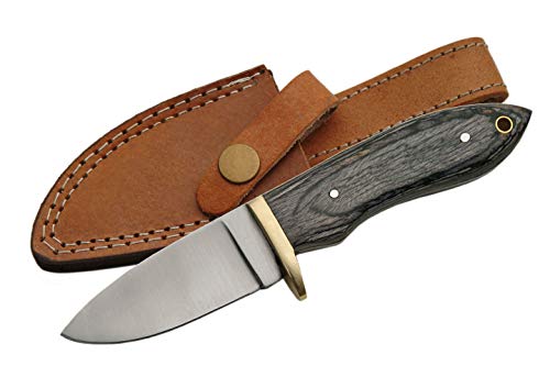 SZCO Supplies Black Wood Hunting Knife Stainless Steel Knife