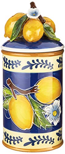Blue Sky Clayworks Clayworks Lemon Canister, Large, Multicolor