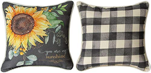 Manual Woodworkers SDPSFF Sunflower Fields You Are My Sunshine Dye  Throw Pillow, 12 inch, Multicolor