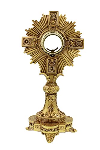 Creative Brands Christian Brands 14-inch H Resin Adoration Monstrance with Luna