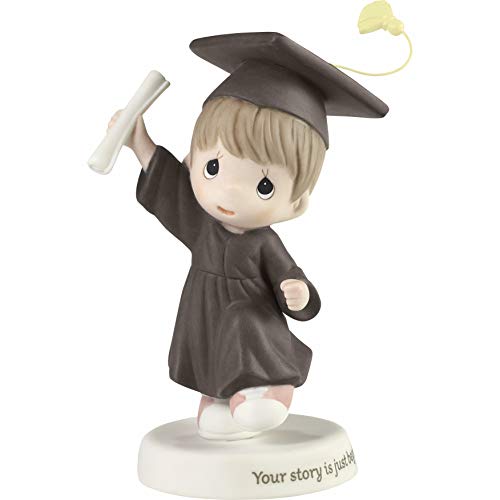 Precious Moments 193007 Your Story is Just Beginning Bisque Porcelain Figurine, Multi