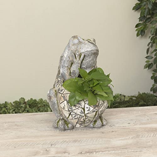 Gerson International Frog Planter, Magnesium, 15.6-inch Height