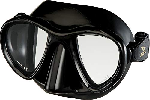 IST M-88 BLUETECH Twin Lens Scuba Diving Snorkeling Mask (Black Silicone/Black)