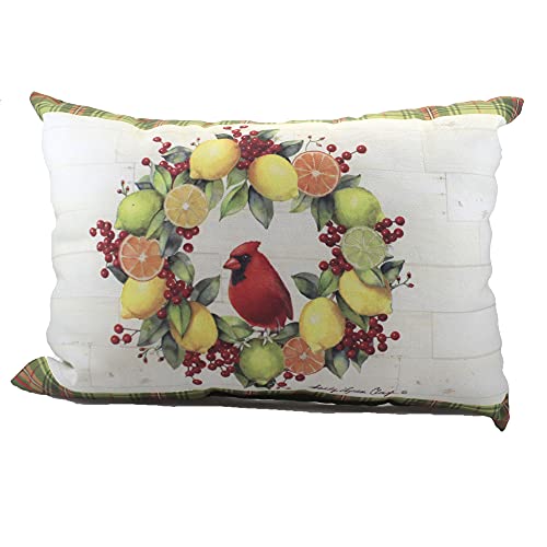 Manual SHHCB Holiday Citrus by Sandy Lynam Clough Climaweave Throw Pillow, 18 Inches x 13 Inches, Multicolor