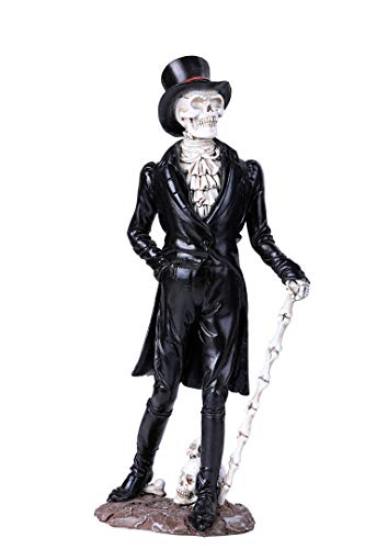 Pacific Trading Giftware Day of The Dead Skeleton Black Suit Gentleman Resin Figurine
