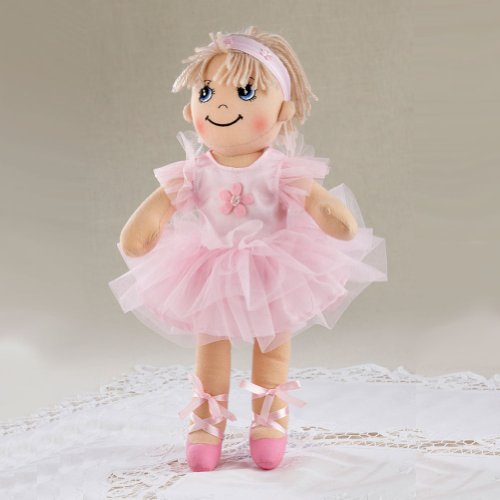 Delton Products Yarn Hair Ballerina Soft Cloth Doll with Removeable Clothes, 14"