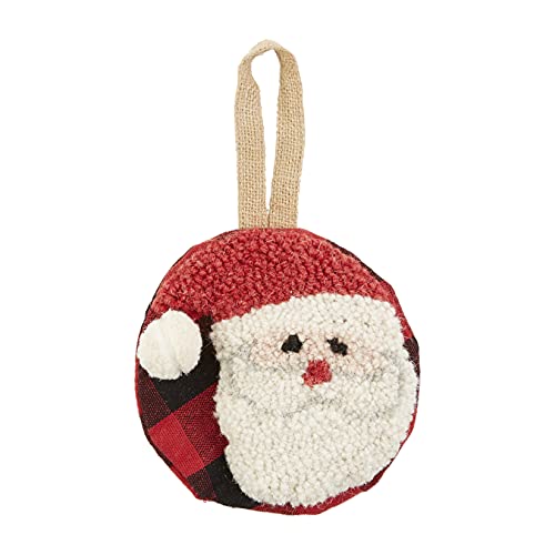 Mud Pie Santa French Knot Ornament, 4-inch Diameter