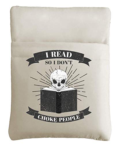 Shelftify I Read So I Don't Choke People Book Sleeve - Book Cover for Hardcover and Paperback - Book Lover Gift - Notebooks and Pens Not Included