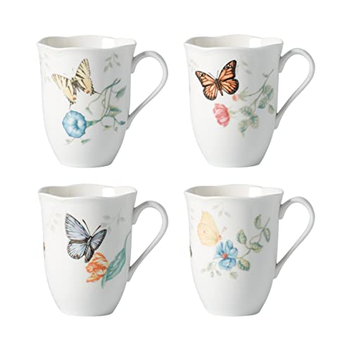 Lenox Butterfly Meadow 4-Piece Mug Set, 2.44, Multi