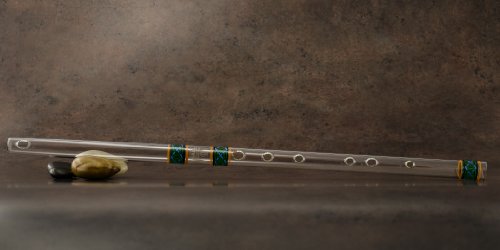 Hall Crystal Flutes 22291 - Offset Glass Flute in D - Bristol Celtic