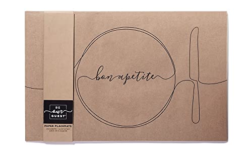 Giftcraft 093186 Bon Appetit Placemat Pads, 18-inch Length, Set of 25, Paper