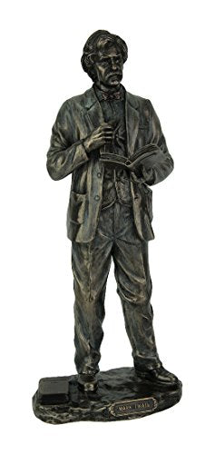 Unicorn Studio Veronese Design Metallic Bronze Finished Mark Twain Statue