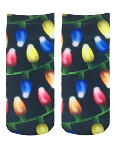 Living Royal 7009A Xmas Lights Ankle Socks, 7.5-inch Length