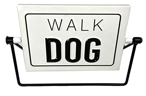Great Finds SN001 Table Flip Tin Sign- Walk the Dog and Feed the Dog