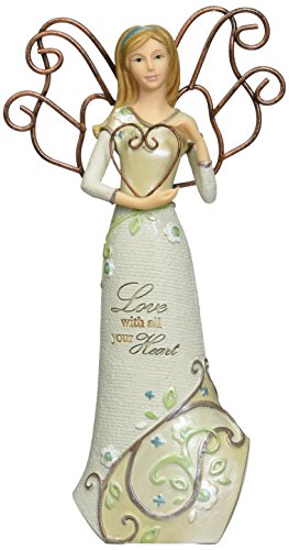 Perfectly Paisley Love Angel Figurine by Pavilion, 6-Inch Tall, Inscription Love with All Your Heart