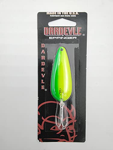 Dardevle 270 Dardevle Imp - Chartreuse/Green Stripe 2/5 oz. - 2 1/4" x 7/8"