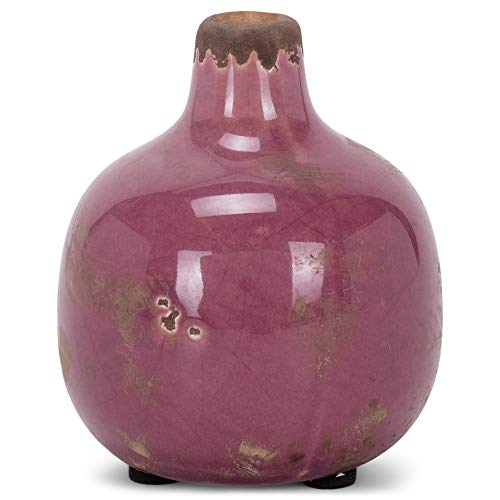 Creative Brands 47th & Main Ceramic Vase, Mini, Round Mauve