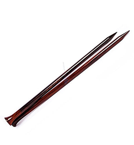 US Size 10.5 - Metric Size 7mm Rosewood Premium Knitting Needle | Handmade Exquisite Natural Wood Craft Knitting Supplies & Accessories | Nagina International (12-7mmRR)