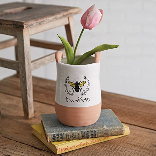 CTW Home Collection 530537 Bee Happy Jug Vase, 8-inch Height