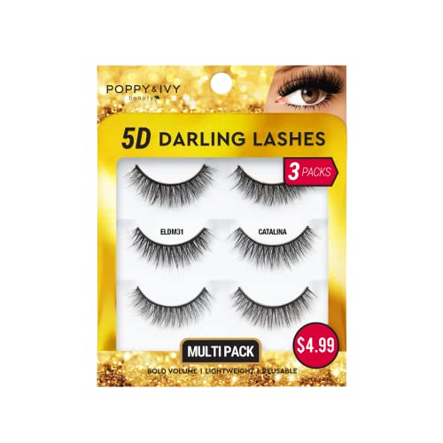 Absolute New York Poppy & Ivy 5D Darling Lashes - 3 Pairs (Catalina)