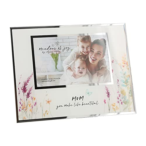 Pavilion - Mom - Mirror Glass Photo Frame - Holds 6 x 4-Inches Photo, Birthday Gifts For Mom From Daughter Son Kids, Mom Picture Frame, Mom Who Has Everything, 1 Count, 9.25 x 7.25-Inches Overall in Size