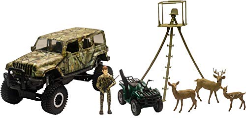 New Ray Toys 1:18 Scale Jeep Wrangler Deer Hunting Set
