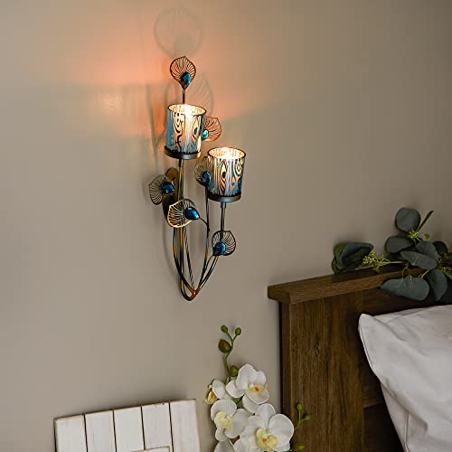 Sigma SLC Exotic Peacock Plume Wall Sconce