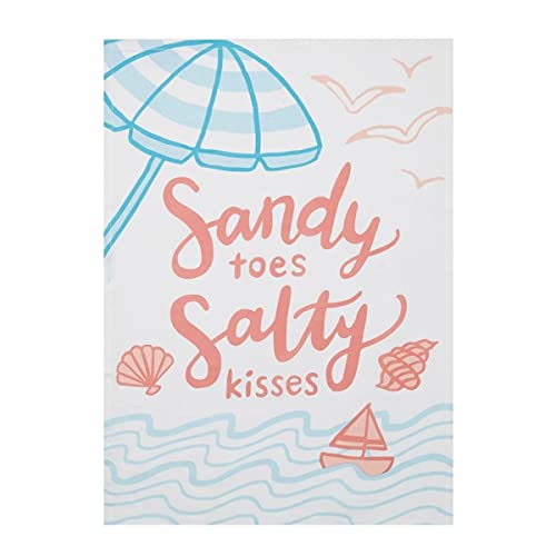 Peking Handicraft 04JES125WC Sandy Toes Salty Kisses Kitchen Towel, 25-inch Length, Cotton