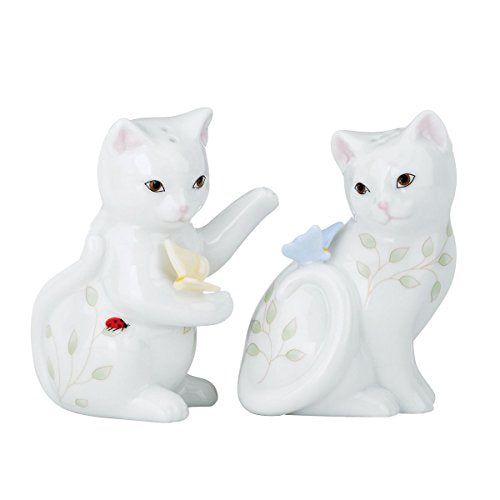 Lenox Butterfly Meadow Figural Kitten Salt and Pepper Set