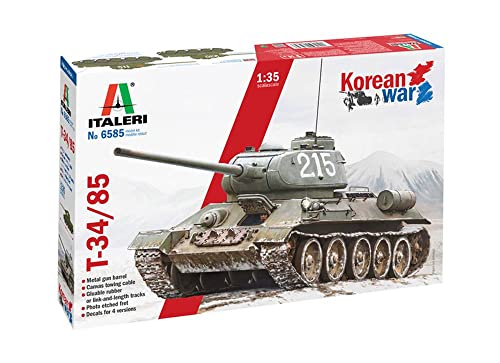 MRC Italeri 6585 T-34/85 Tank Korean War 1/35 Scale Plastic Model Kit