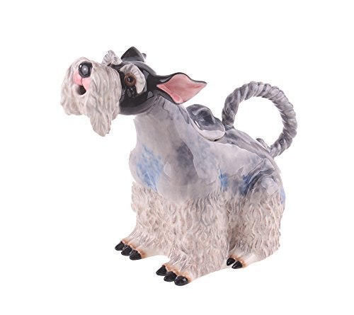Blue Sky Clayworks Clayworks Schnauzer Dog Teapot, 10 x 5 x 8.5"