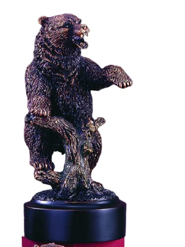 Marian Imports F13074 Bear Bronze Plated Resin Sculpture - 3.5 x 4 x 7.5 in.