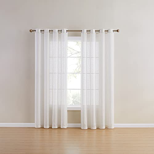 Belle Maison Renaissance Home Fashion Simplicity Sheer Grommet Panel