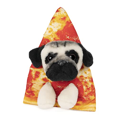 GUND Doug The Pug Cheese Pizza Slice Doug for Ages 1 &Up, Red/ Orange, 5