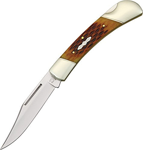 Blue Ridge Knives Rough Ryder Folding Hunter Amber Bone