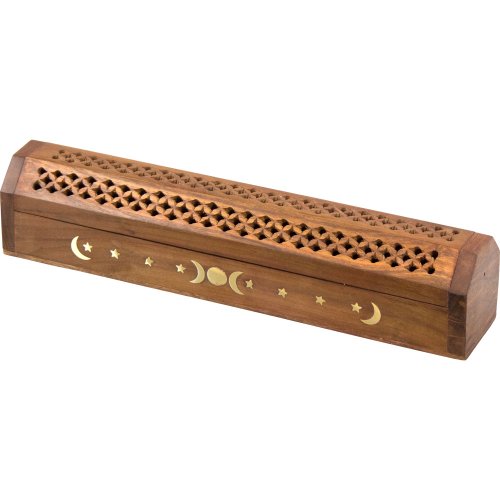 Kheops International New Age Source The Wood Incense Storage Box Triple Moon Each