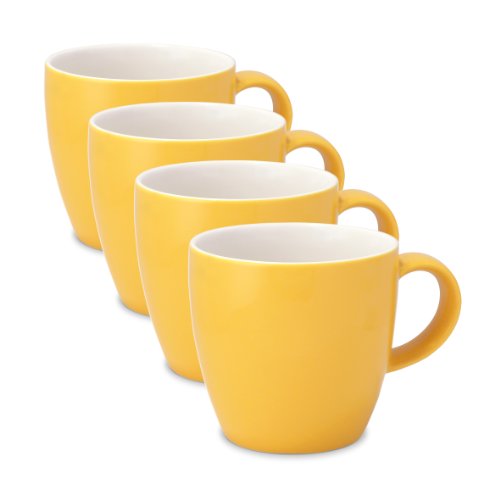 FORLIFE Uni Espresso/Oolong Tea Cup (Set of 4), 3.5 oz, Mandarin
