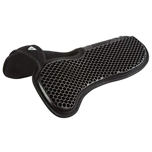 Acavallo Wither Free Hexagonal Gel & Memory Foam Half Pad - Black