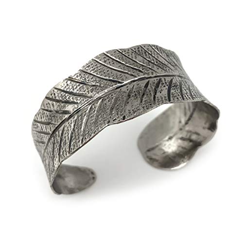 ANJU JEWELRY Kashi Collection Bracelet - Embossed Silver Plated Brass