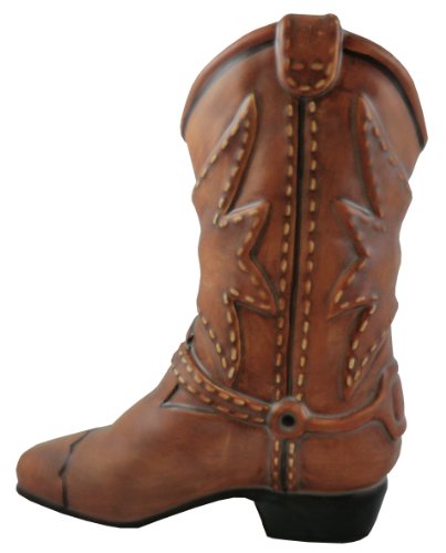 Napco Accents & Occasions Ceramic Cowboy Boot Planter or Flower Arrangement Vase, 6-1/2-Inch