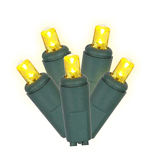 Vickerman Wide Angle LED Christmas Set String-Lights, 200Lt, Yellow