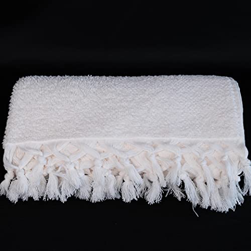Kalkedon Towels 100% Cotton Organic Turkish Luxury Towel for Bathroom | Hand and Bath | Eco-Friendly | Luxuriously Soft Touch | Higly Absorbent, Quick Dry and Odor Resistant | Machine Washable (White, Bath Towel)