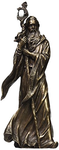 Unicorn Studio 11.75 Inch Cold Cast Bronze Color Merlin Figurine Statue Home Decor