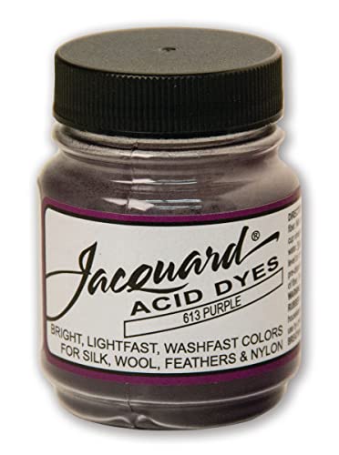 Jacquard Acid Dye for Wool, Silk and Other Protein Fibers, 1/2 Ounce Jar, Concentrated Powder, Purple 613