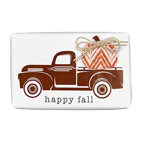 Mud Pie Harvest Spice Scented Soap Bar, Happy Fall, 2" x 3 1/2", Truck
