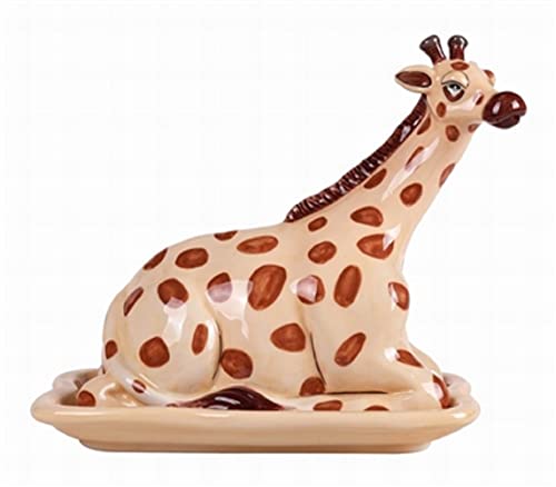 Blue Sky Clayworks Clayworks Giraffe Butter Dish, 7.75-inch Length