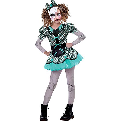 Creepy Doll Dress Costume for Girls, Extra Large, with Included Accessories, by Amscan